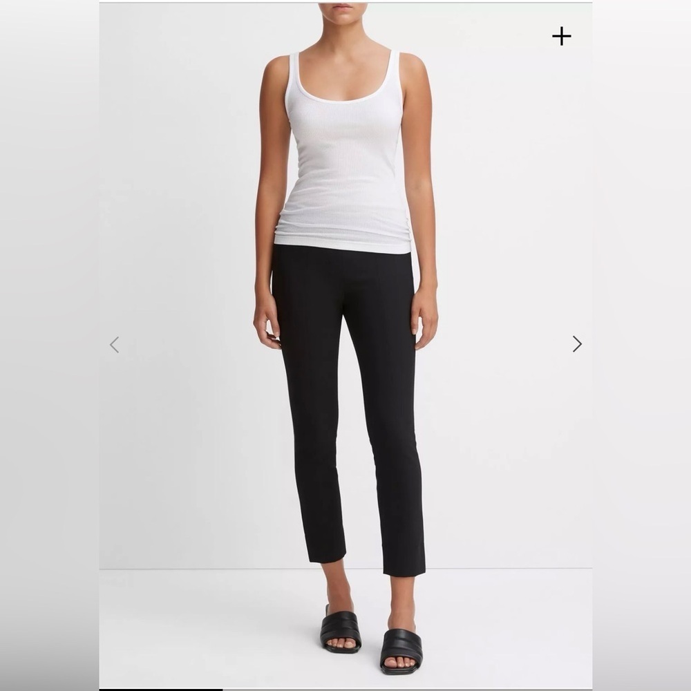 Vince Black Stitch Front Seam Ponte Pants Leggings Large